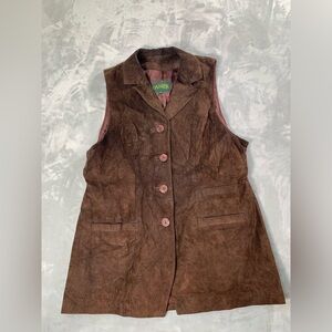 Vintage brown Danier suede vest